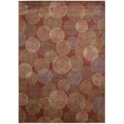Nourison Monaco Red Abstract Rug (79 X 1010)