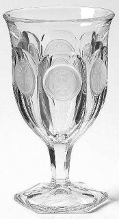 Fostoria Coin Glass Clear Wine Glass   Stem #1372, Clear   Old