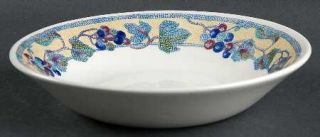 Pier 1 Per36 Coupe Soup Bowl, Fine China Dinnerware   Grapes & Leaves In Mosaic