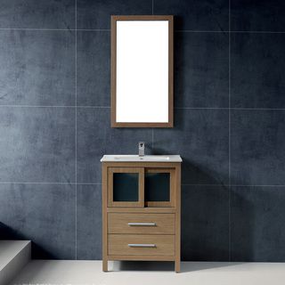 Vigo Alessandra Single Freestanding Vanity With Sink And Mirror