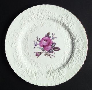 Spode Bridal Rose (Gold Trim) Dinner Plate, Fine China Dinnerware   Savoy, Pink
