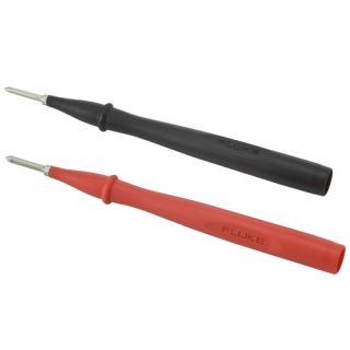 Fluke TP1 Slim Reach Test Probes with Flat Blade Tip One Pair (Red, Black)
