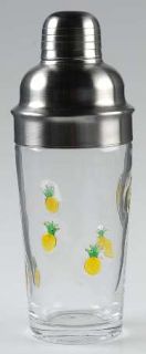 Artland Crystal Pineapple Welcome Cocktail Shaker   Yellow/Green Pineapples,Clea