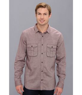 7 For All Mankind Herringbone Shirt Mens Long Sleeve Button Up (Multi)