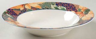 Victoria & Beale Sonata Rim Soup Bowl, Fine China Dinnerware   Porcelain, Orange