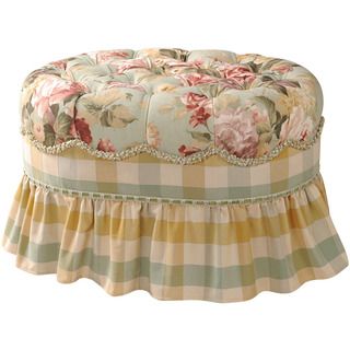 Chesapeake Floral Oval Ottoman