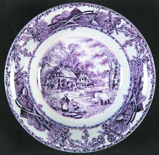 Arthur J Wilkinson Pastoral Davenport Amethyst Fruit/Dessert (Sauce) Bowl, Fine