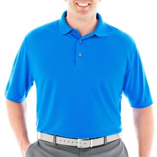 Pga Tour Solid Double Knit Polo Big and Tall, Blue, Mens
