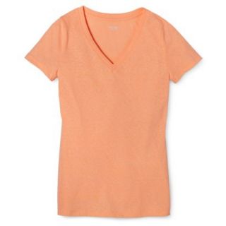Mossimo Supply Co Orange Poppy Vee Tee Fashion Triblend   XS(1)