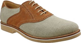 Mens Bass Carson   Natural Canvas/Cognac Waxy Milled Lace Up Shoes