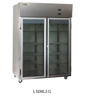 Delfield Scientific 56 Reach In Refrigerator/Freezer   (2) Glass Full Door, All Stainless