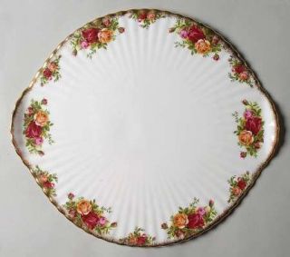 Royal Albert Old Country Roses Low Footed Cake Plate, Fine China Dinnerware   Mo
