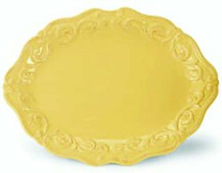  Felice Yellow 18 Oval Serving Platter, Fine China Dinnerware   Chris M