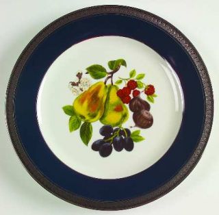 Mikasa Harvest Suite Luncheon Plate, Fine China Dinnerware   Fruit,Platinum Encr