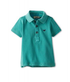 Armani Junior Teal Basic S/S Polo Boys Short Sleeve Pullover (Green)