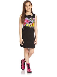 Versace Girls Studded Summer Party Dress   Black Color