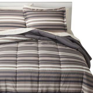 Room Essentials Multi Stripe Bed In A Bag   Neutral (Twin)
