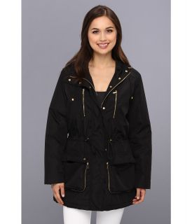 Calvin Klein Anorak w/ Zip Pocket Trim Womens Coat (Black)