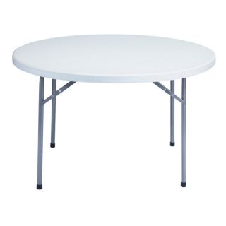 Round Blow Molded 48x48 in Lightweight Folding Tables (case Of 10)