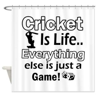  Cricket Is Life Designs Shower Curtain  Use code FREECART at Checkout