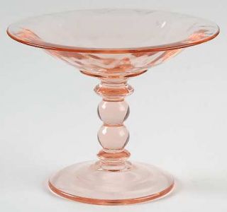 Heisey Yeoman Pink (Flamingo) Open Compote   Stem #1184,Flamingo (Pink),Diamond