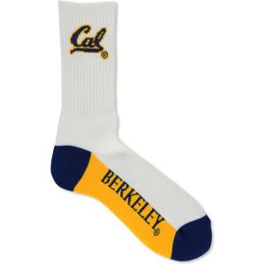 California Golden Bears For Bare Feet Crew White 506 Sock