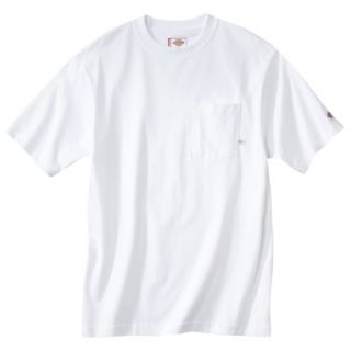 Dickies Mens Short Sleeve Pocket T Shirt with Wicking   White XL T