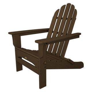Trex Outdoor Furniture Cape Cod Folding Adirondack Chair Charcoal Black  