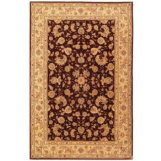 Handmade Burgundy/ Beige Wool And Silk Rug (6 X 9) (RedPattern OrientalMeasures 0.5 inch thickTip We recommend the use of a non skid pad to keep the rug in place on smooth surfaces.All rug sizes are approximate. Due to the difference of monitor colors, 