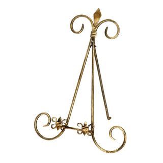 Decorative Metal Photo Display Easel (Distressed goldtoneDimensions 16 inches high )