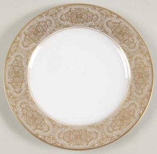 Sango Damask (Gold Trim) Bread & Butter Plate, Fine China Dinnerware   Gold Fili
