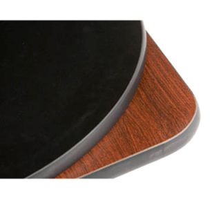 Oak Street Mfg 36 Round Pedestal Table   Bar Height, Reversible Mahogany/Black Surface