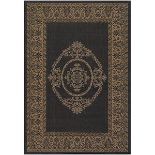 Recife Antique Medallion Black Cocoa Rug (39 X 55) (BlackSecondary colors CocoaTip We recommend the use of a non skid pad to keep the rug in place on smooth surfaces.All rug sizes are approximate. Due to the difference of monitor colors, some rug colors