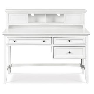 Magnussen Kenley White 3 drawer Desk With Hutch