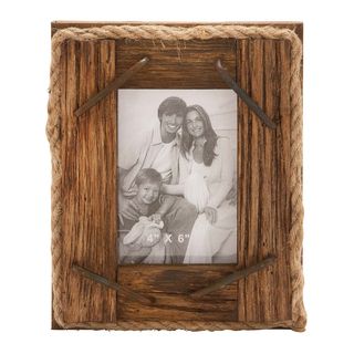 Natural Wood And Rope Photo Frame