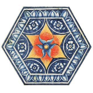 Somertile Hextile Basilica Pepe Porcelain Decor Floor And Wall Tile (1 Each) (Glazed porcelain mosaic tileFinish Smooth glaze/ low sheen and slight variation in toneDimensions 8 inches long x 7 inches wide x 0.375 inch deepGrade 1 first quality porcelai