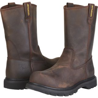 CAT Steel Toe Revolver Wellington Boot   Dark Brown, Size 7 Wide, Model# P89516