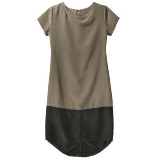 Mossimo Womens Short Sleeve Shift Dress   Timber/Black M