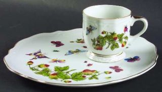 Royal Crown (Japan) Spring Time Snack Plate & Cup Set, Fine China Dinnerware   S
