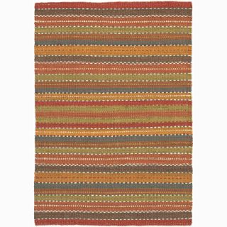 Hand woven Mandara Natural Living Jute Stripe Rug (26 X 76)
