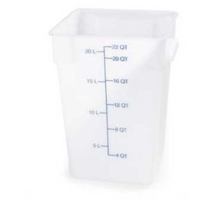 Carlisle 22 qt Square Food Storage Container   Stackable, White