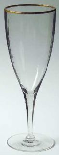 Fostoria Allegro (Stem #6107 1/2) Water Goblet   6107,Decoration 672,Rib Optic/G