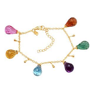 ONLINE ONLY   Alexandra Gem Multicolor Briolette Bracelet, Womens