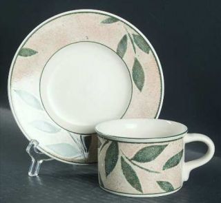 Mikasa NatureS Song Flat Cup & Saucer Set, Fine China Dinnerware   Stoneware, I