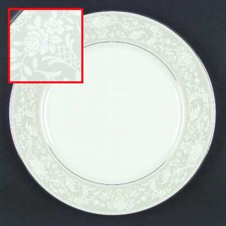 Mikasa Bavarian Platinum Dinner Plate, Fine China Dinnerware   Fine China, White