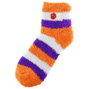 Clemson Tigers For Bare Feet 109 Sleep Soft Socks