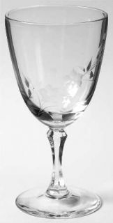 Lenox Brookdale Wine Glass   Cut Floral On Bowl, Multi Sided Stem