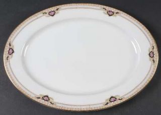 Royal Bayreuth Belmont 11 Oval Serving Platter, Fine China Dinnerware   Brown L