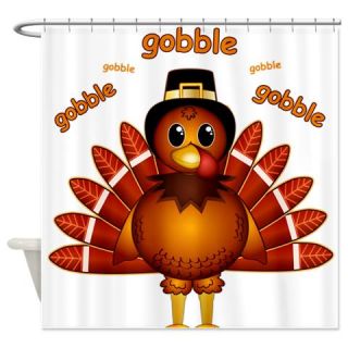  Gobble Gobble Turkey Shower Curtain  Use code FREECART at Checkout