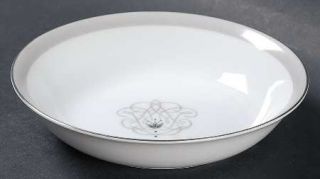 Narumi Princess Fruit/Dessert (Sauce) Bowl, Fine China Dinnerware   Gray Band &